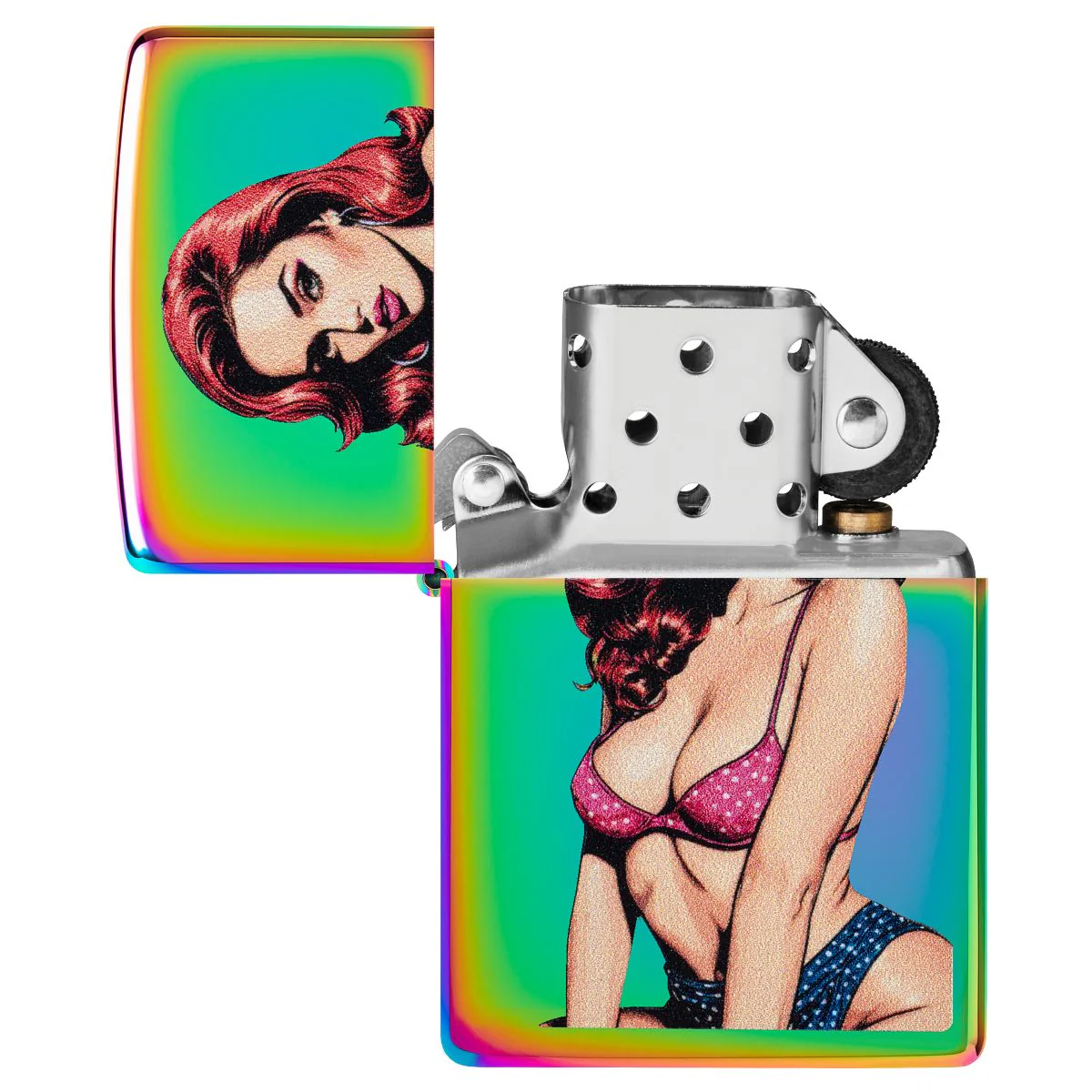 Zippo Lighter: Pop Art Pin-up Girl - Multi-Color 46906 - Image 4