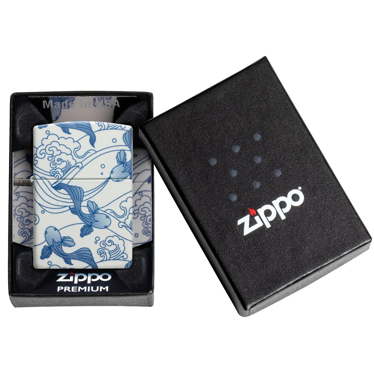 Zippo Lighter: Porcelain Koi Fish - 540 Color 46948 - Image 10