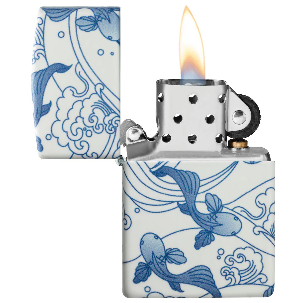 Zippo Lighter: Porcelain Koi Fish - 540 Color 46948 - Image 7