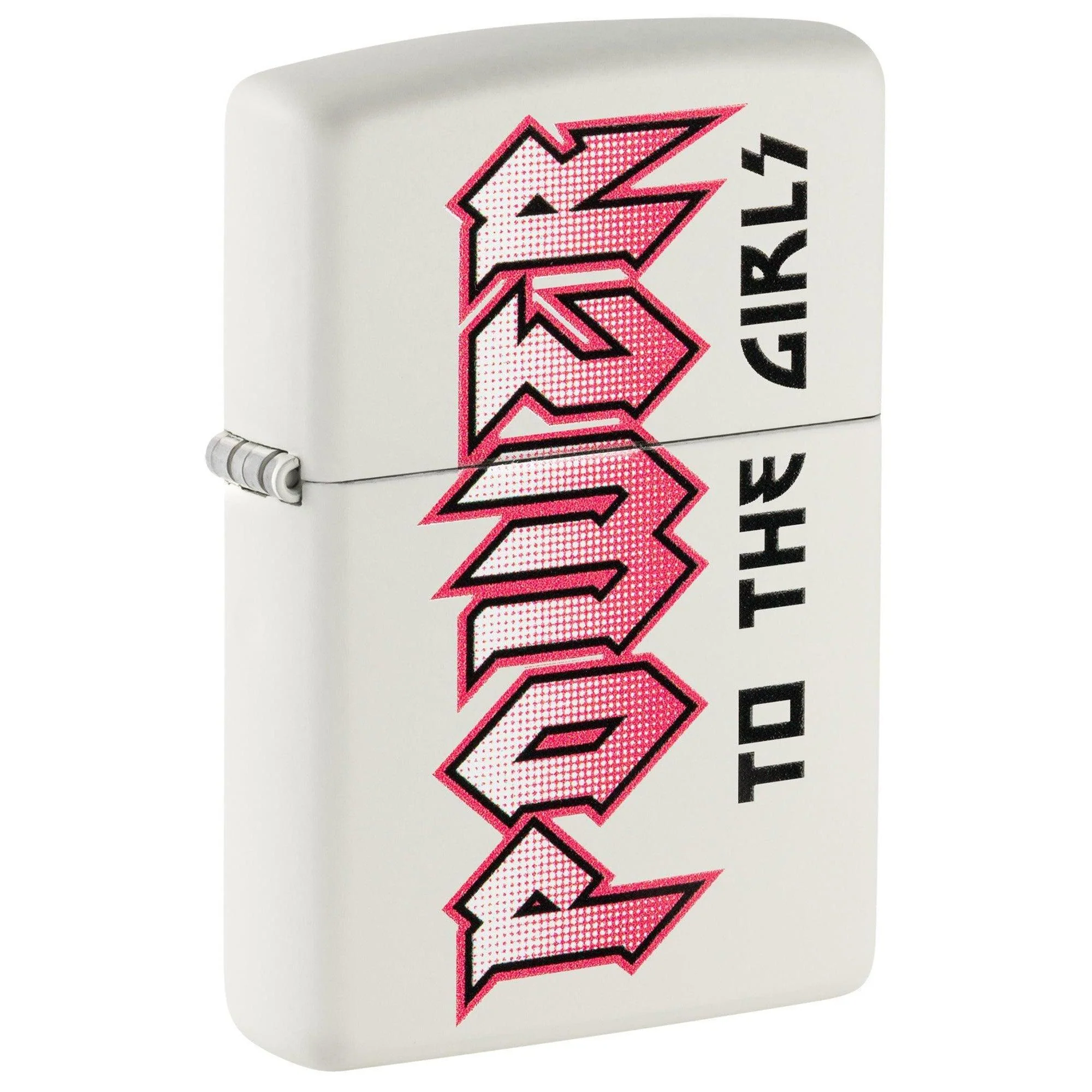 Zippo Lighter: Power to the Girls - White Matte 48870