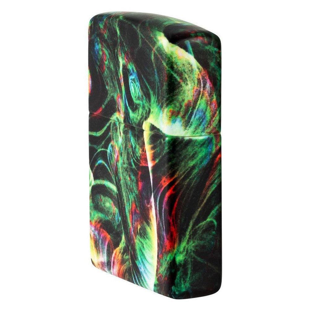 Zippo Lighter: Psychedelic Swirl, 540 Color - Glow-in-the-Dark Green 48774 - Image 3