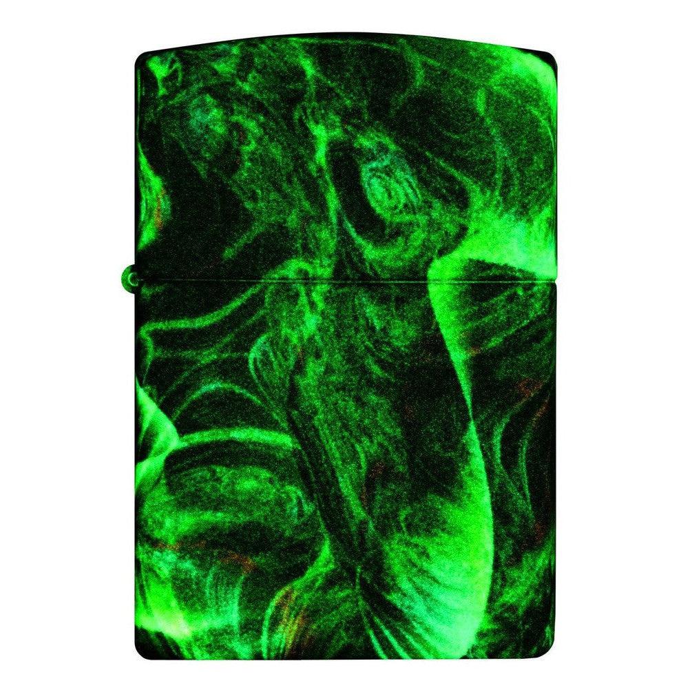 Zippo Lighter: Psychedelic Swirl, 540 Color - Glow-in-the-Dark Green 48774 - Image 5