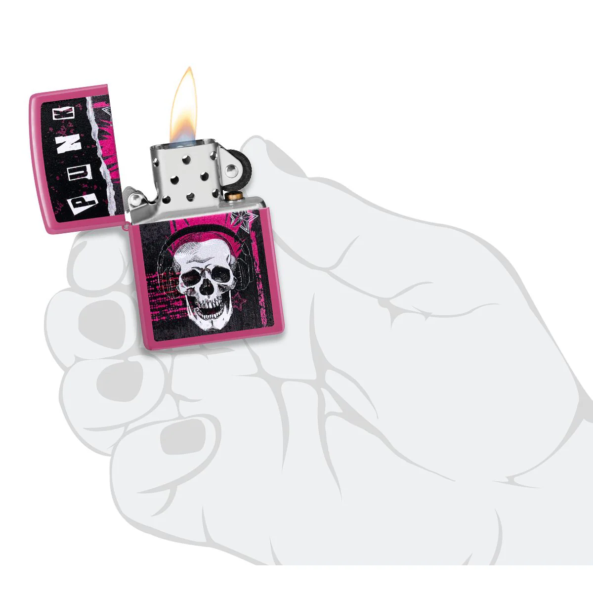 Zippo Lighter: Punk Skull Design - Frequency 46430 - Image 5