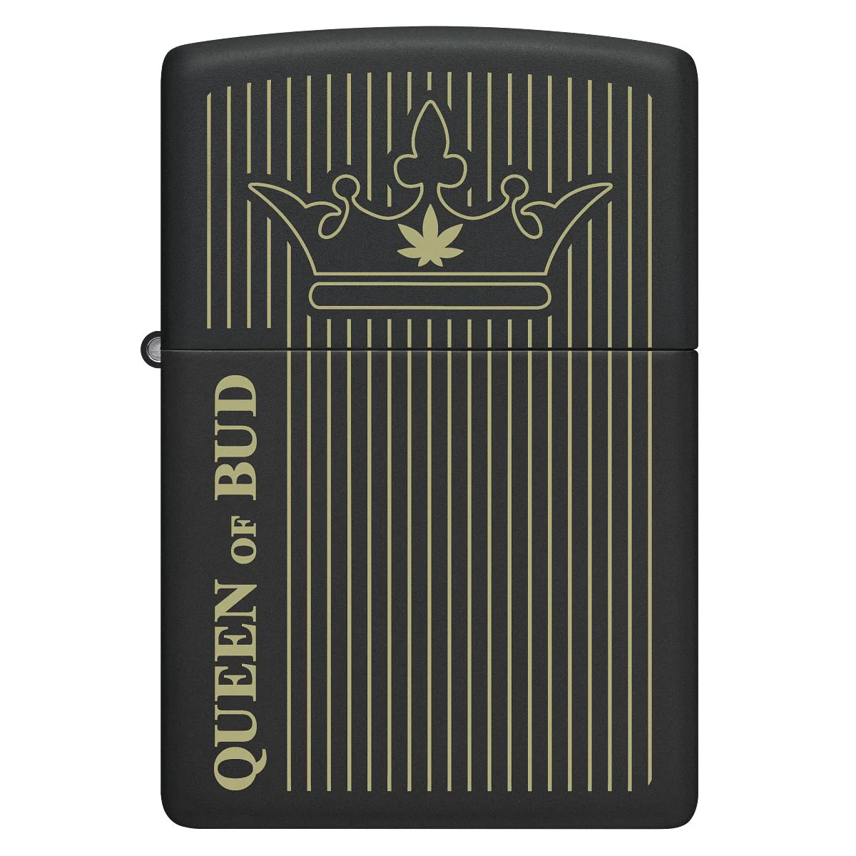 Zippo Lighter: Queen of Bud, Engraved - Black Matte 46683 - Image 2