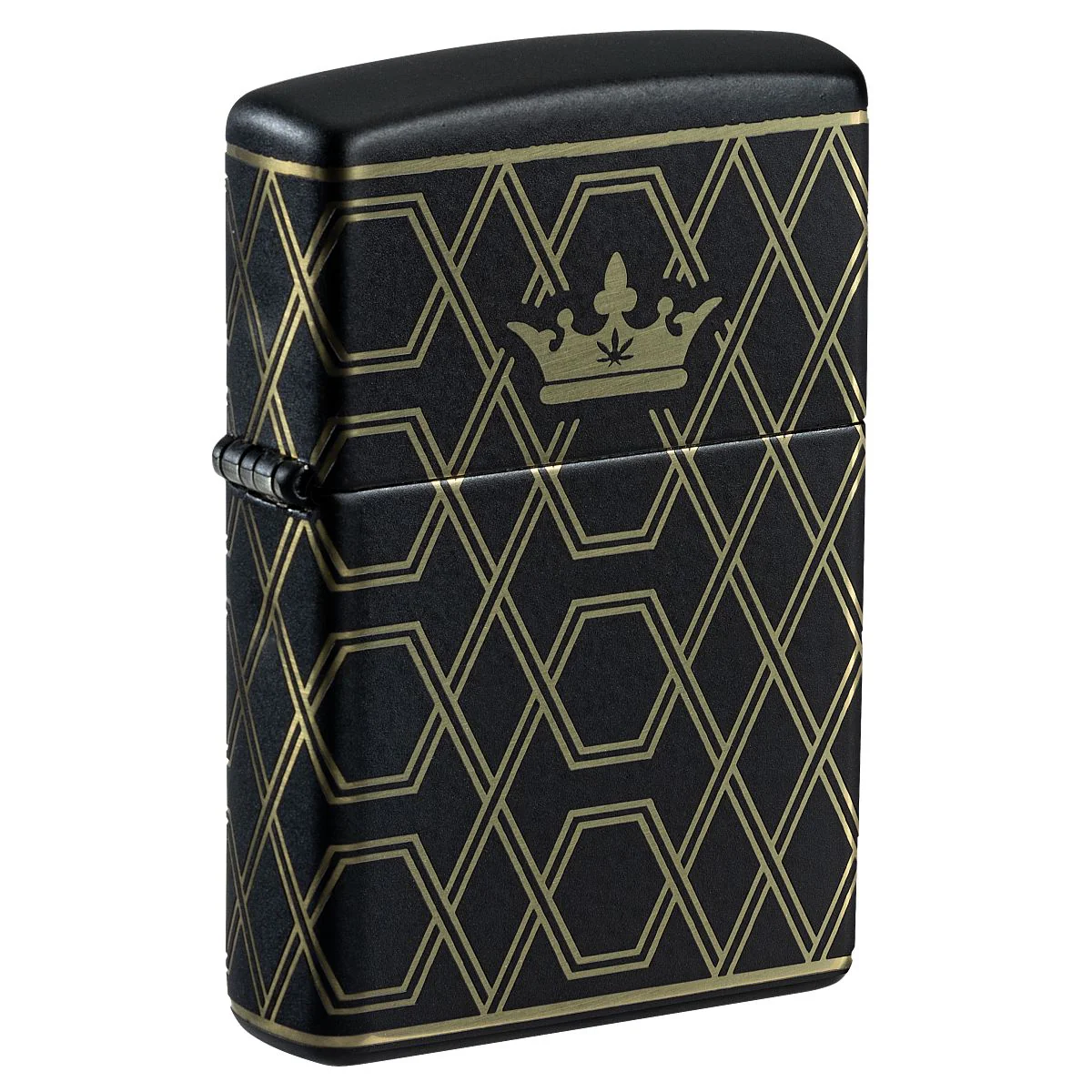 Zippo Lighter: Queen of Bud, Laser 360 - Black Matte 46684