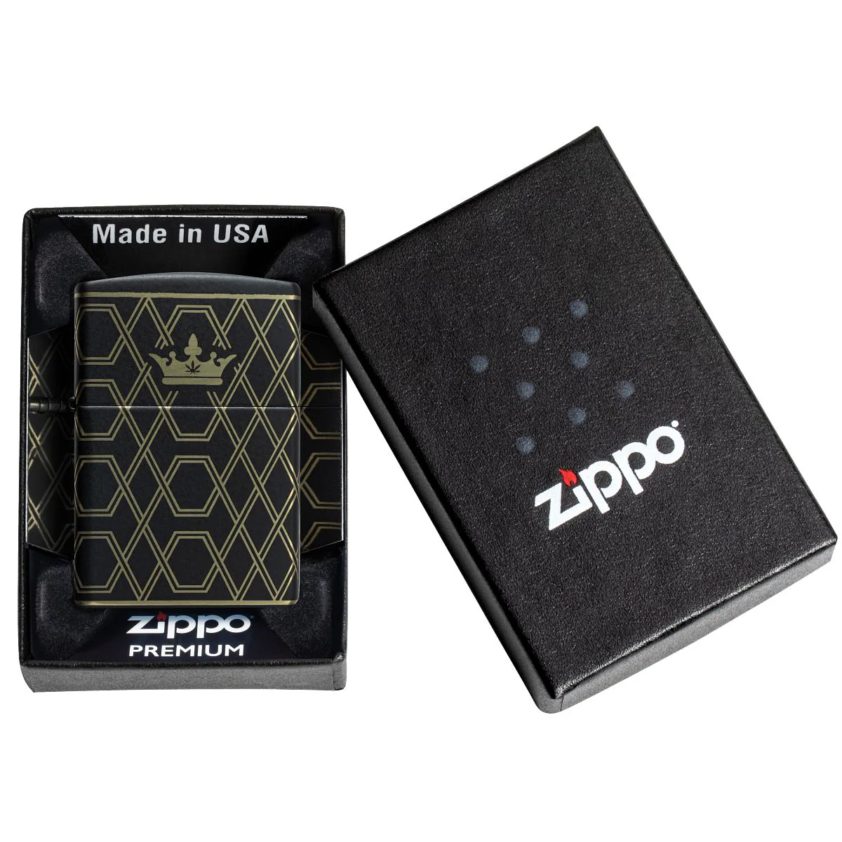 Zippo Lighter: Queen of Bud, Laser 360 - Black Matte 46684 - Image 10