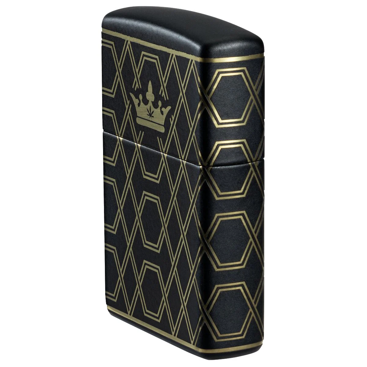 Zippo Lighter: Queen of Bud, Laser 360 - Black Matte 46684 - Image 3
