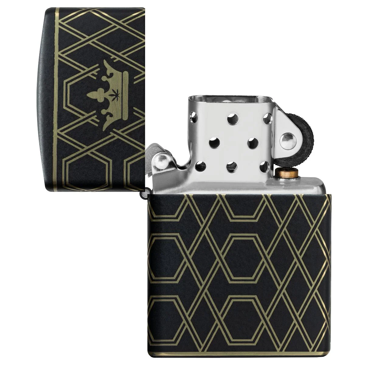 Zippo Lighter: Queen of Bud, Laser 360 - Black Matte 46684 - Image 8