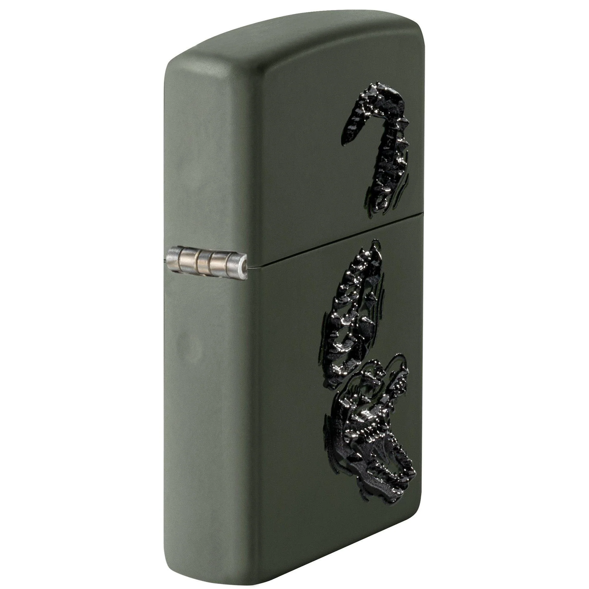 Zippo Lighter: Raised Alligator Emblem - Green Matte 81652 - Image 2