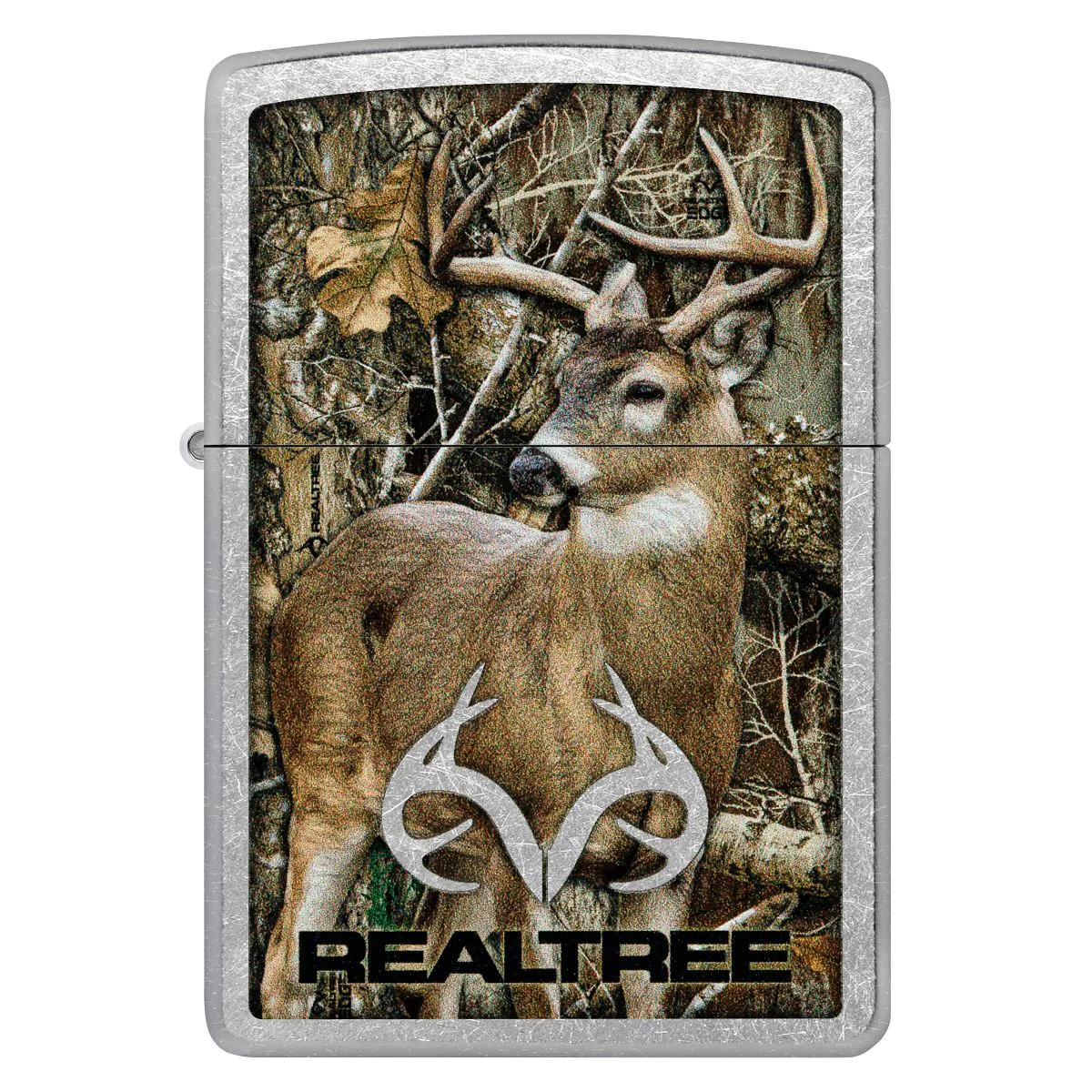 Zippo Lighter: Realtree with Buck in Woods - Street Chrome 46224 - Image 2
