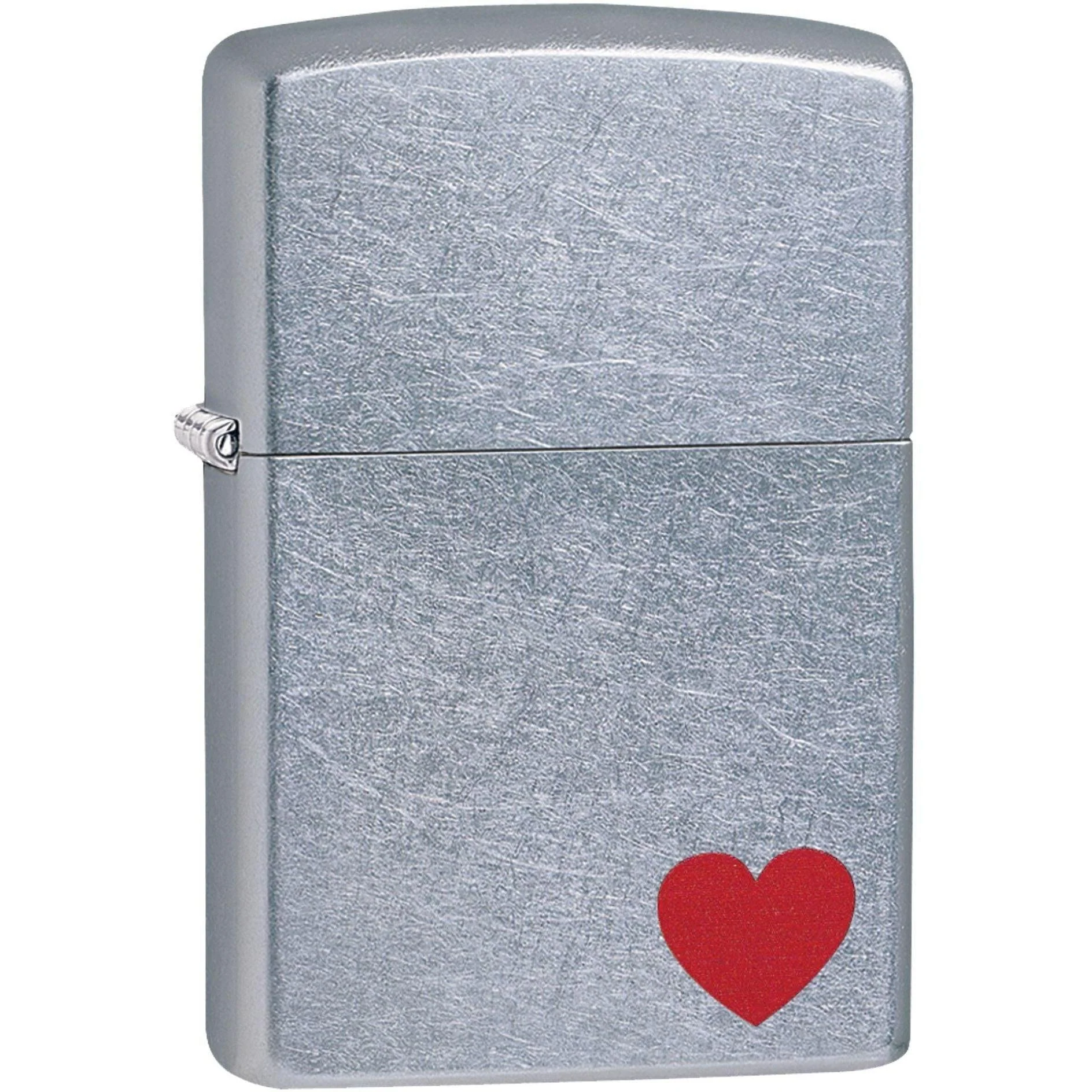 Zippo Lighter: Red Heart - Street Chrome 81601