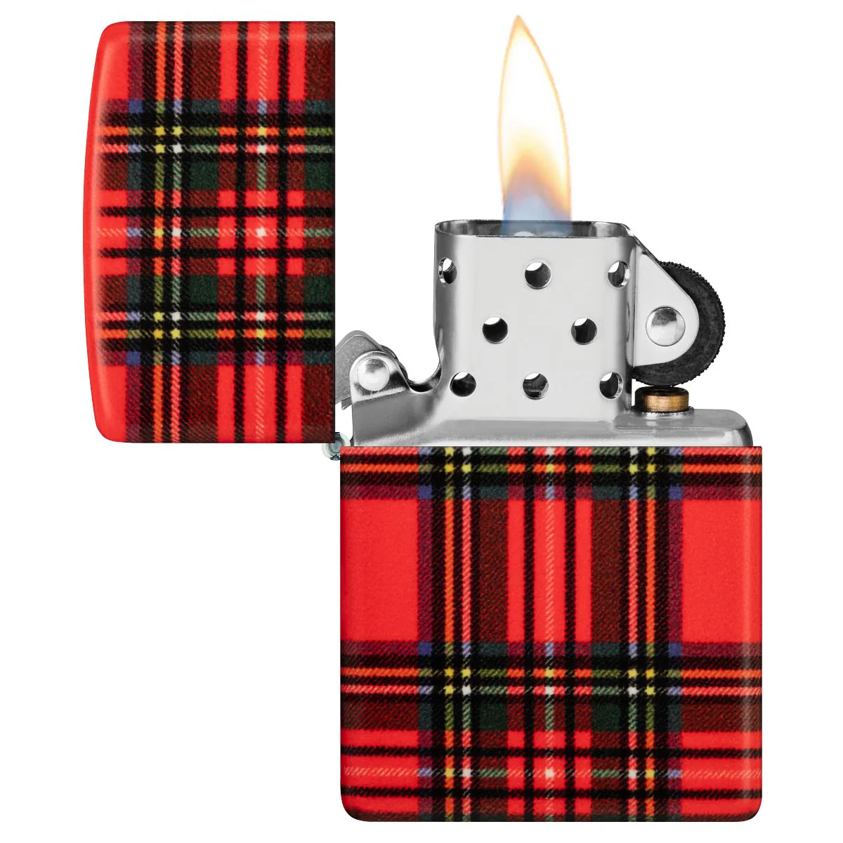 Zippo Lighter: Red Plaid - 540 Color 46352 - Image 6