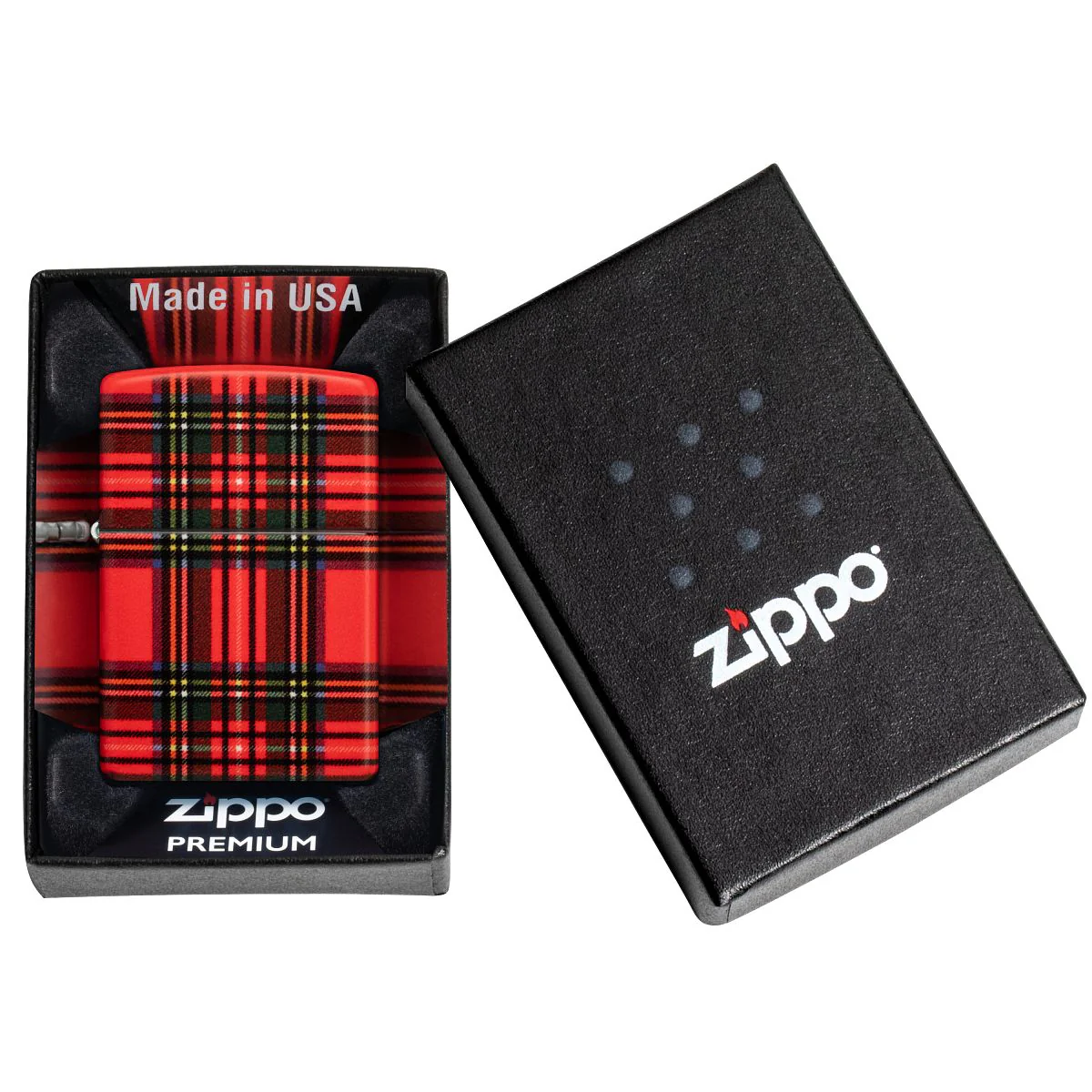 Zippo Lighter: Red Plaid - 540 Color 46352 - Image 9