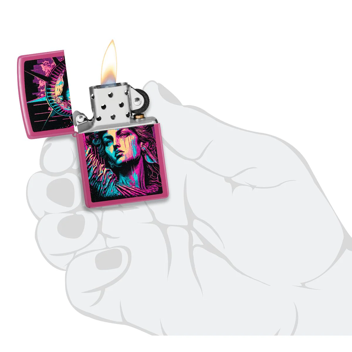 Zippo Lighter: Retro Statue of Liberty - Frequency 48916 - Image 5