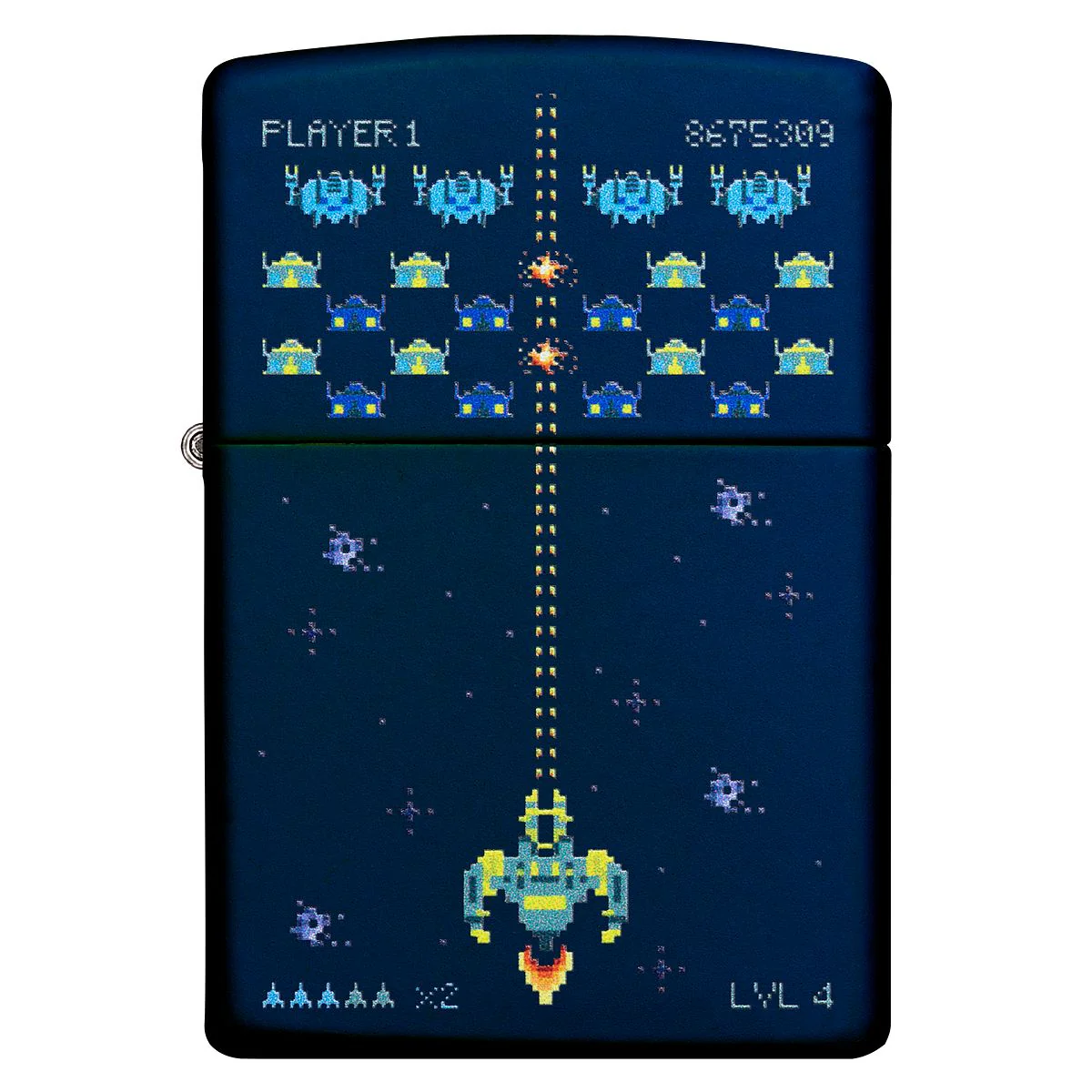 Zippo Lighter: Retro Video Game - Navy Matte 49114 - Image 2
