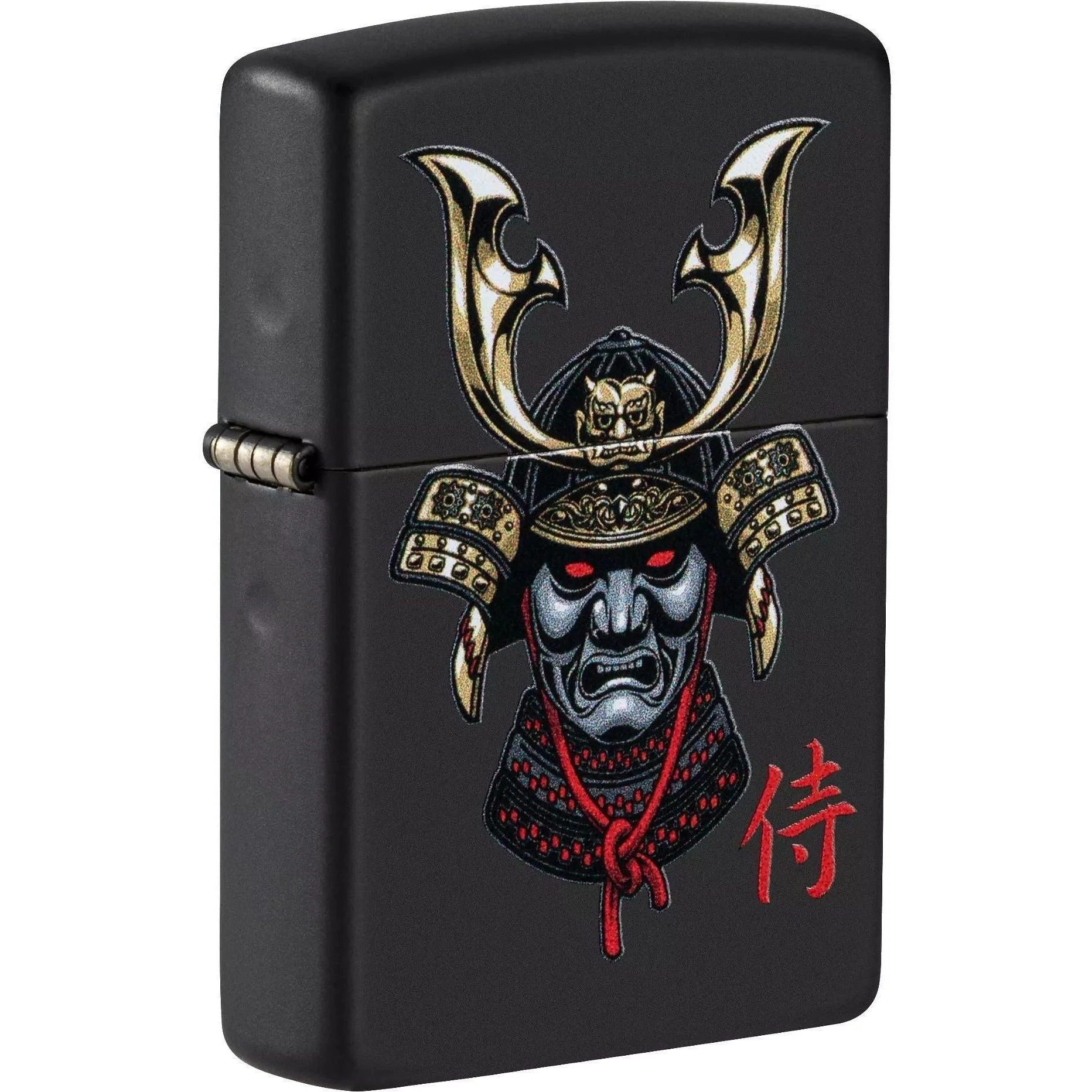 Zippo Lighter: Samurai Warrior Helmet - Black Matte 81622