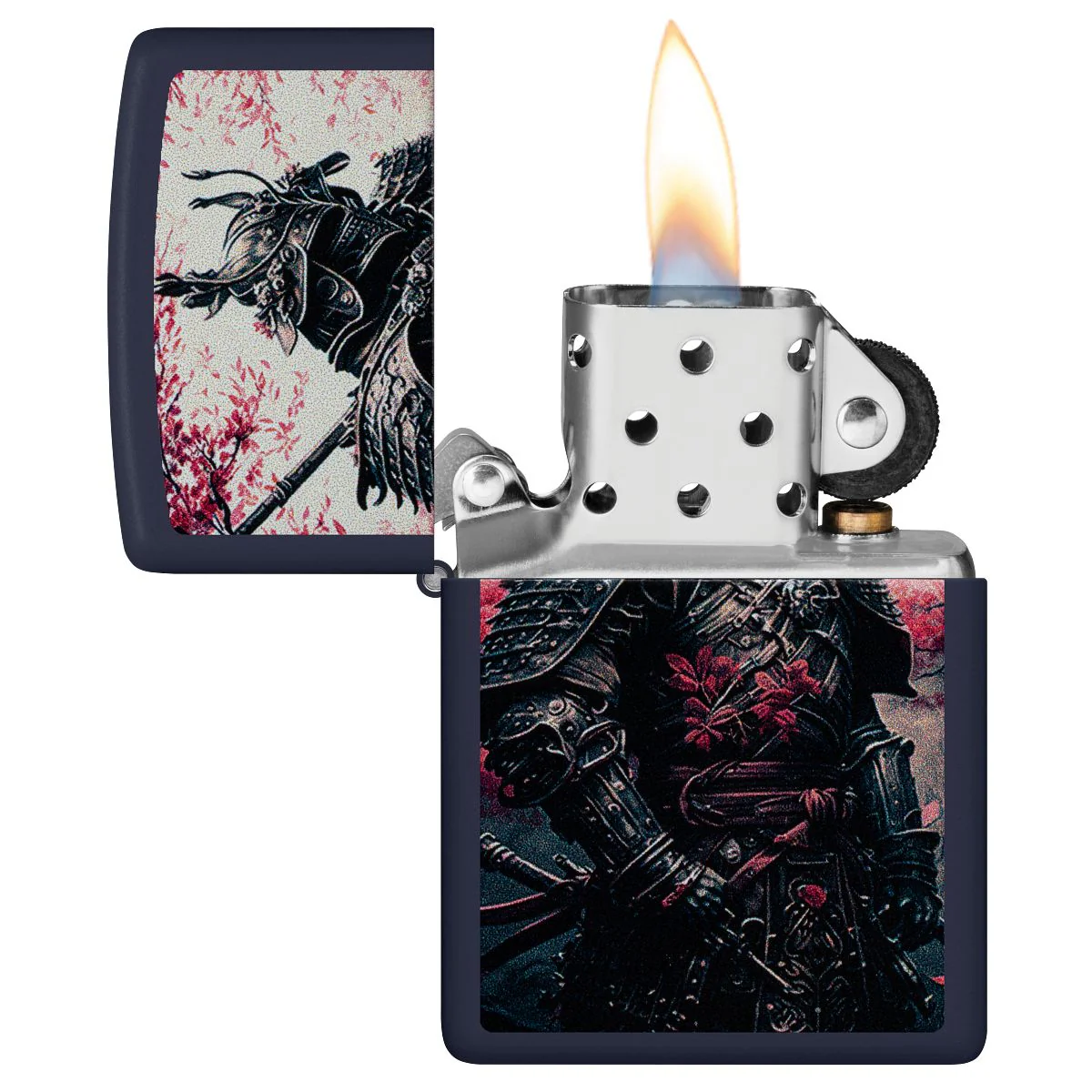Zippo Lighter: Samurai Warrior - Navy Matte 46624 - Image 3