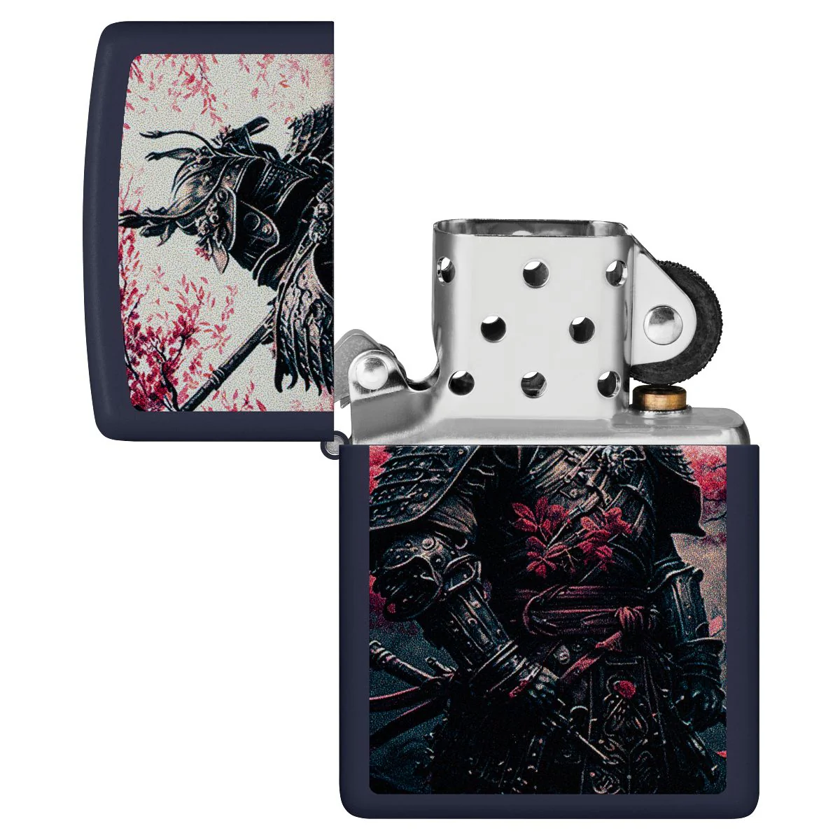 Zippo Lighter: Samurai Warrior - Navy Matte 46624 - Image 4