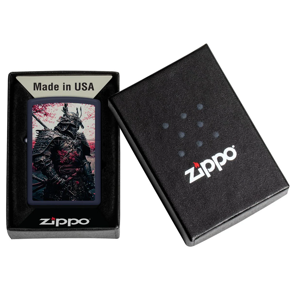 Zippo Lighter: Samurai Warrior - Navy Matte 46624 - Image 6
