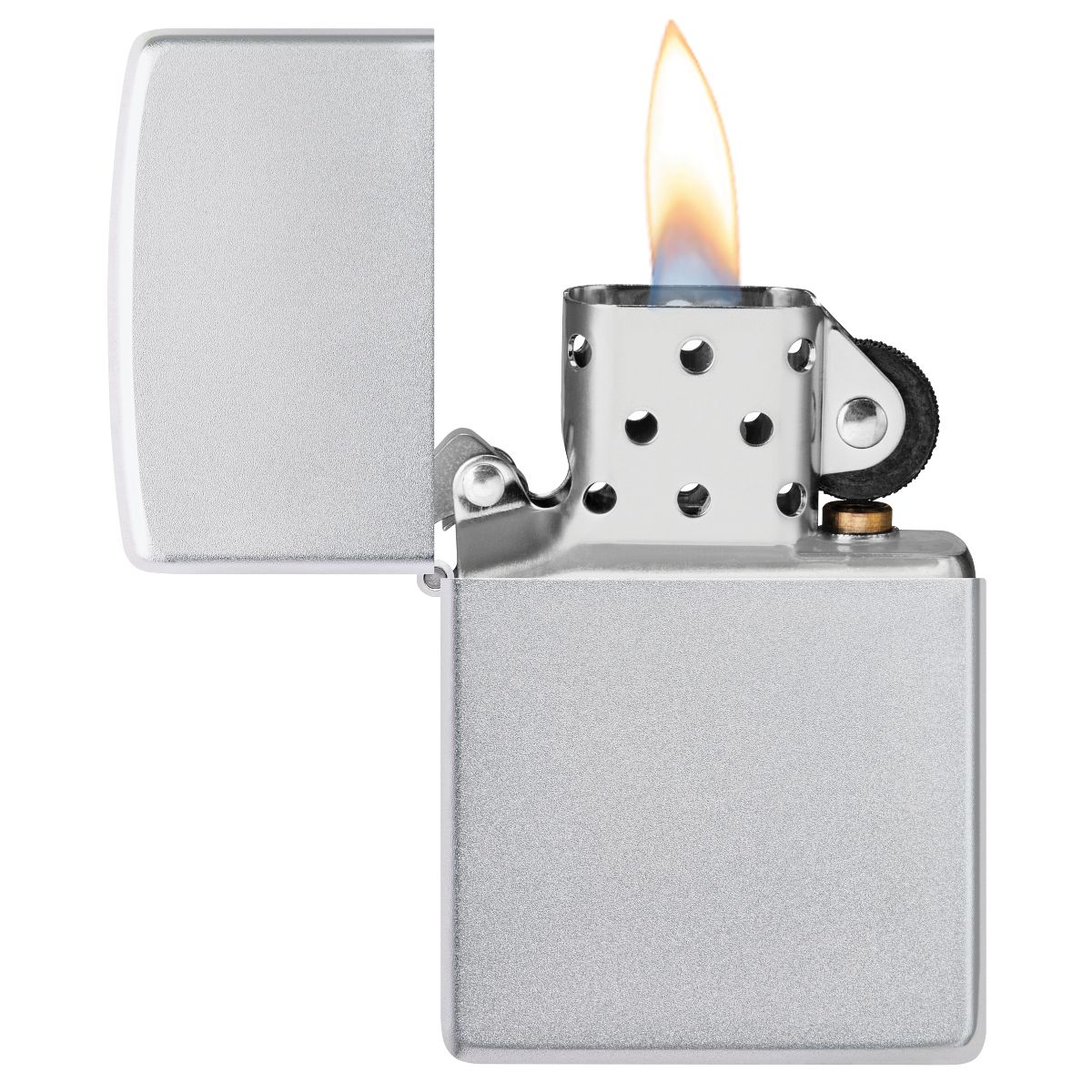 Zippo Lighter: Satin Chrome 205 - Image 3