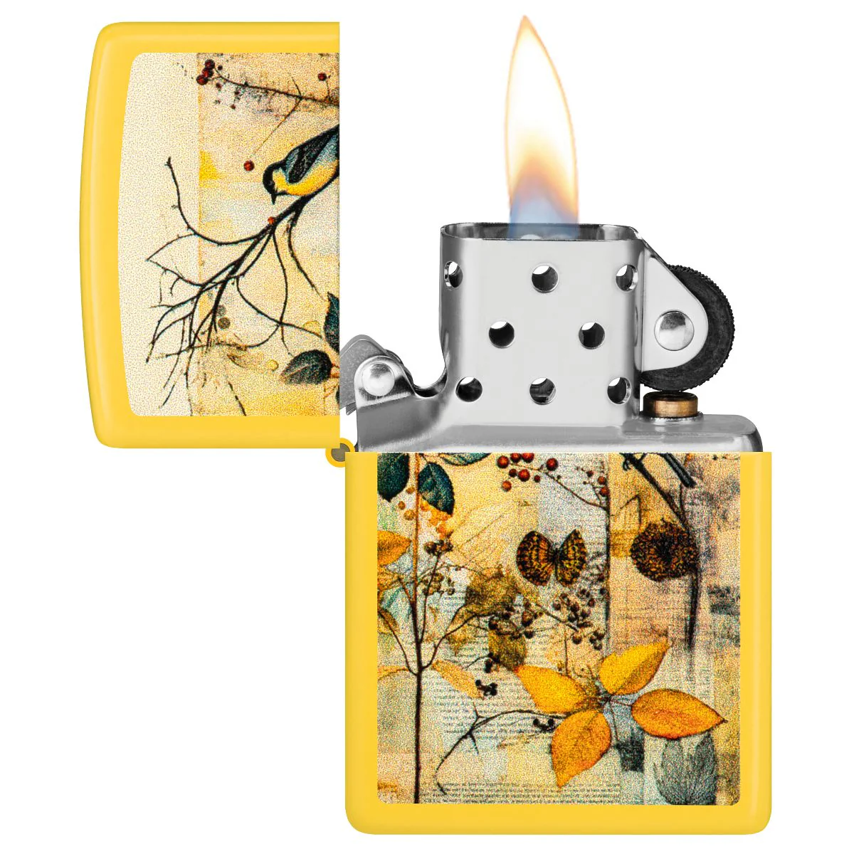 Zippo Lighter: Scrapbook Bird Design - Sunflower 46580 - Image 3