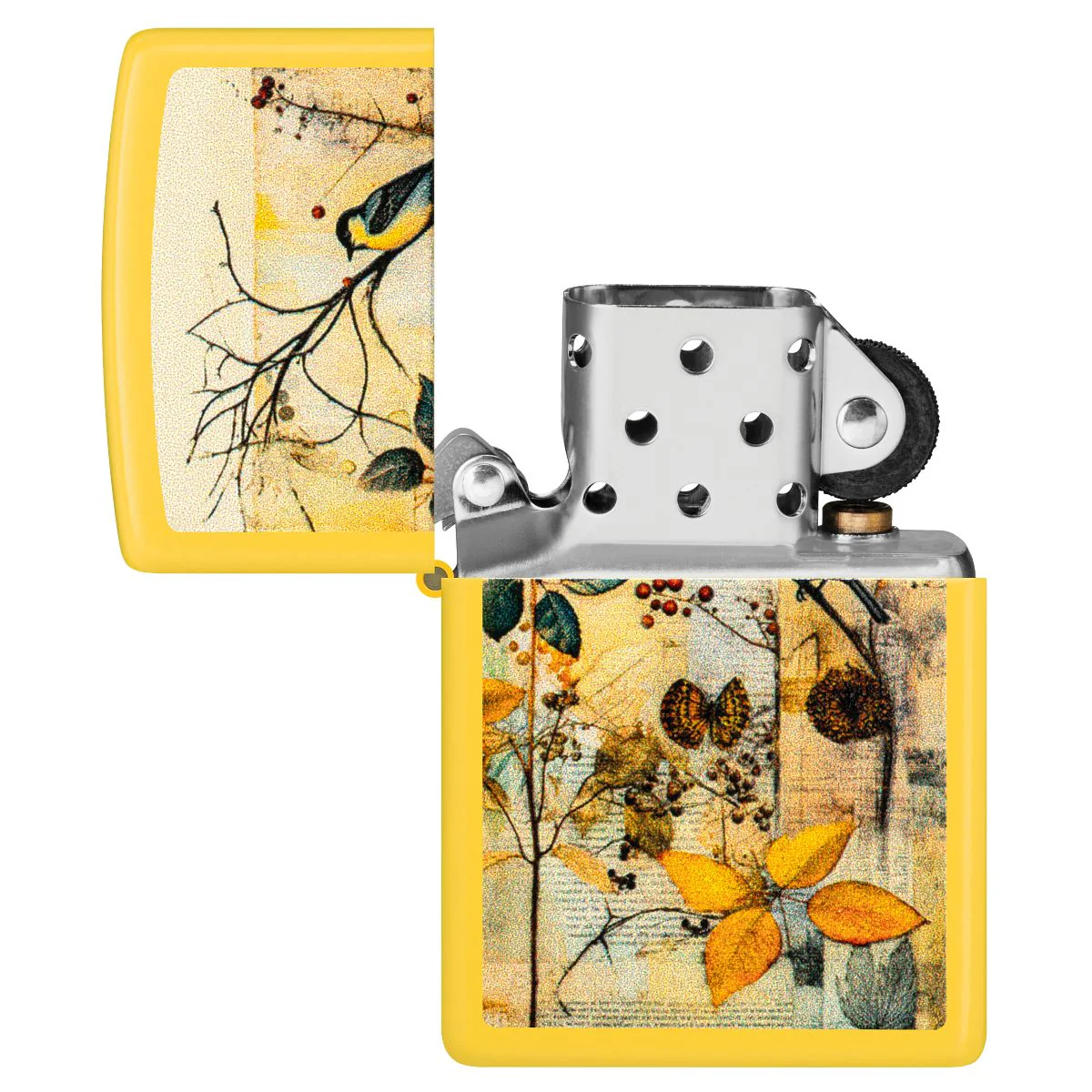 Zippo Lighter: Scrapbook Bird Design - Sunflower 46580 - Image 4