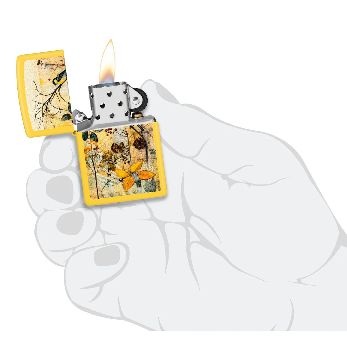 Zippo Lighter: Scrapbook Bird Design - Sunflower 46580 - Image 5