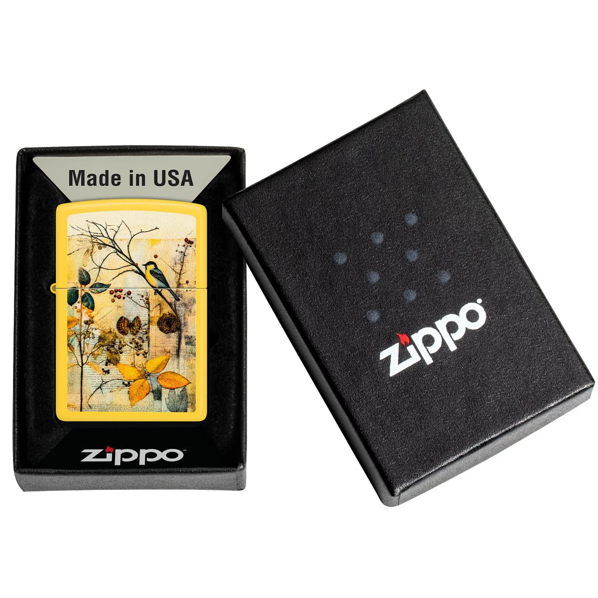 Zippo Lighter: Scrapbook Bird Design - Sunflower 46580 - Image 6