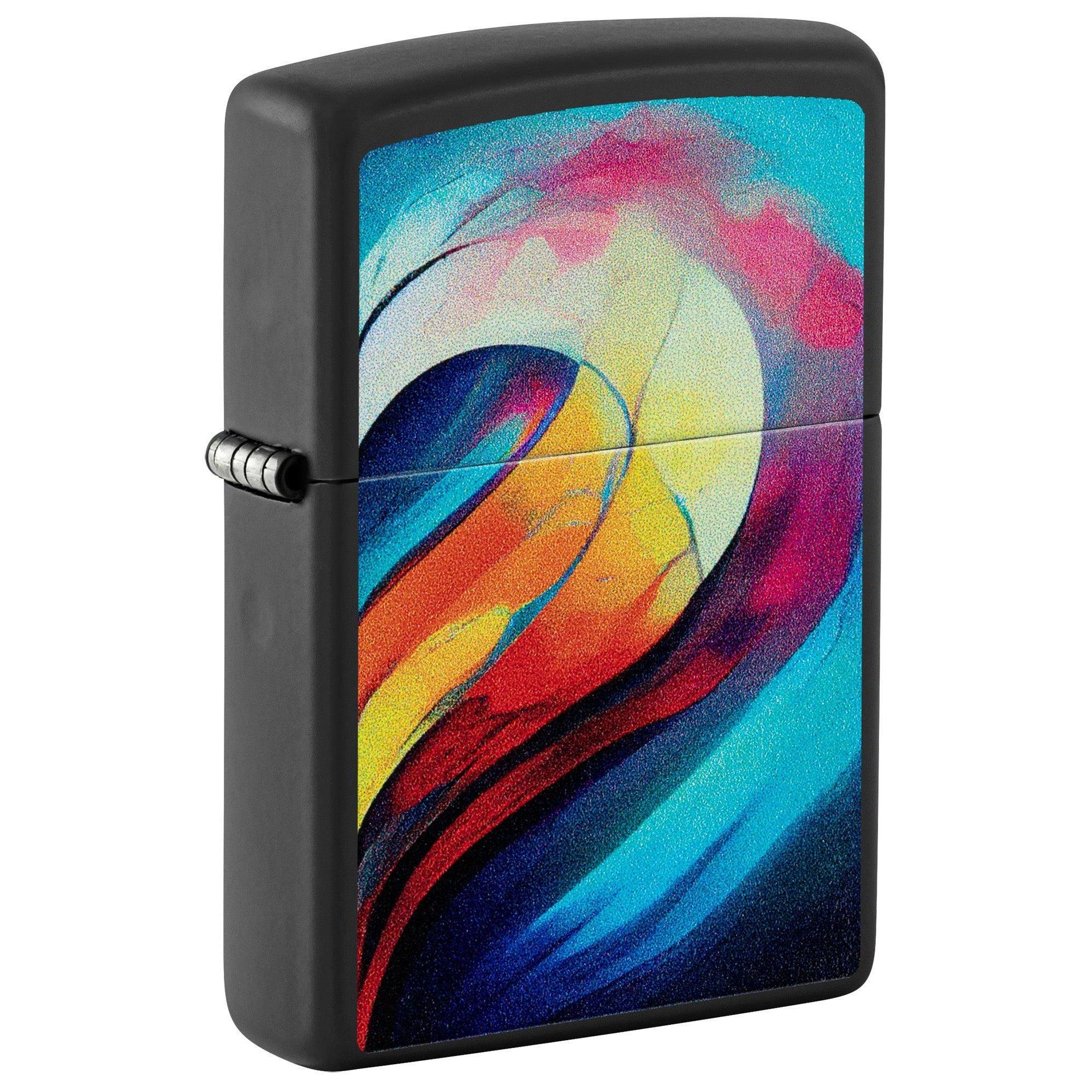 Zippo Lighter Set: Heart Designs - Black Matte 46154 - Image 3