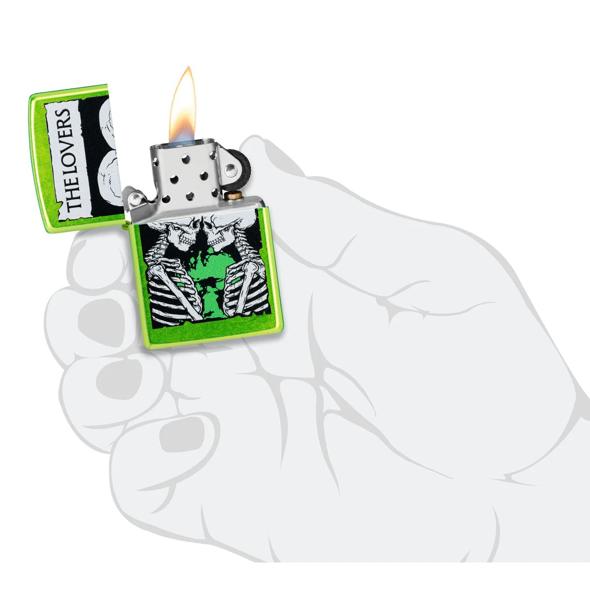 Zippo Lighter: Skeletons, The Lovers - Lurid 47169 - Image 5