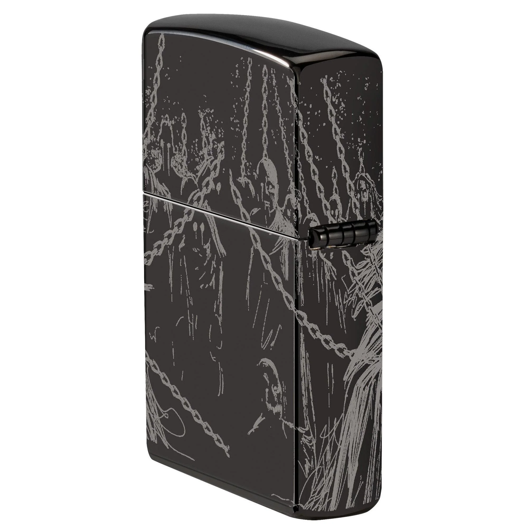 Zippo Lighter: Skull King, Photo 360 - High Polish Black 46139 - Image 3