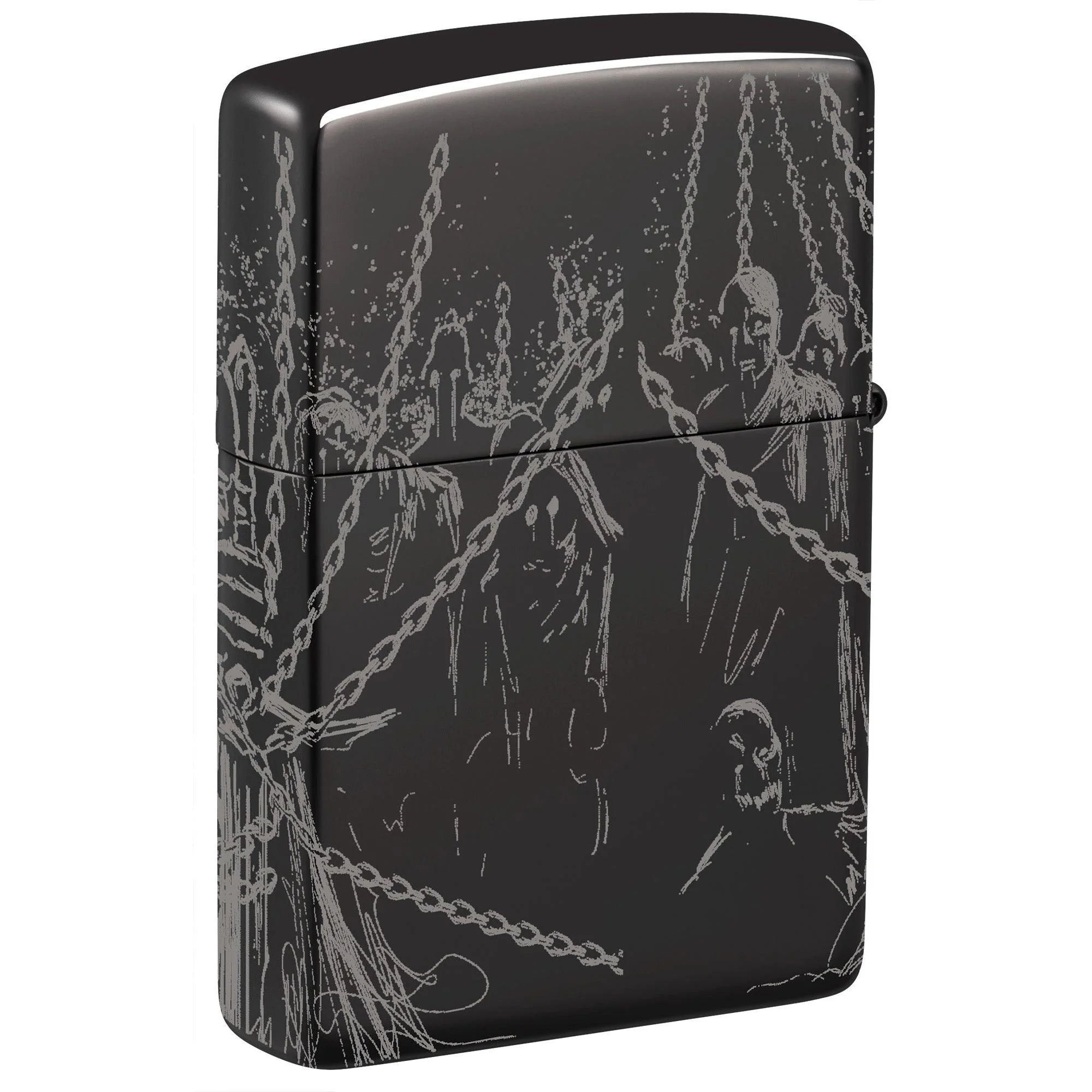 Zippo Lighter: Skull King, Photo 360 - High Polish Black 46139 - Image 4