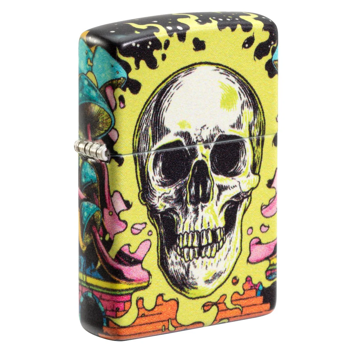 Zippo Lighter: Skull with Mushrooms, Glow in the Dark - 540 Color 48640
