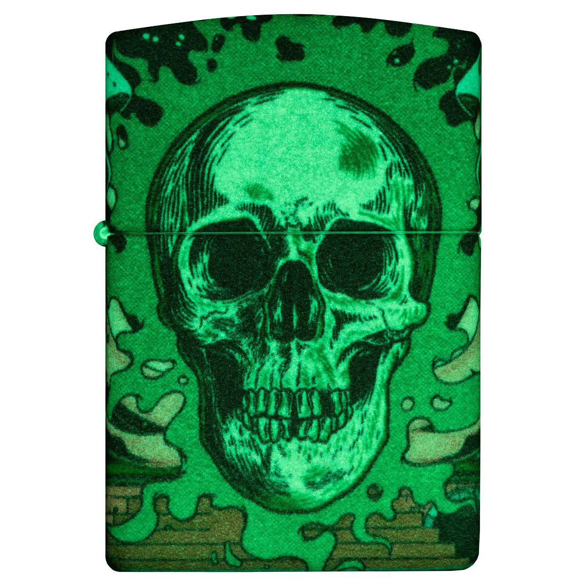 Zippo Lighter: Skull with Mushrooms, Glow in the Dark - 540 Color 48640 - Image 6