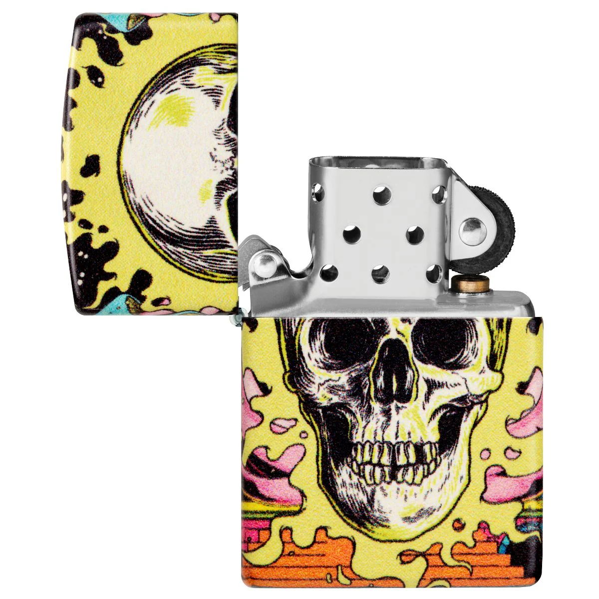 Zippo Lighter: Skull with Mushrooms, Glow in the Dark - 540 Color 48640 - Image 9