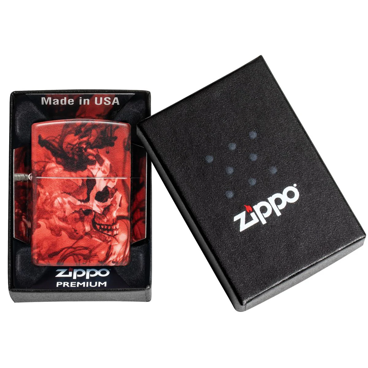 Zippo Lighter: Skull with Red Design, 540 Color - 540 Matte 48772 - Image 10