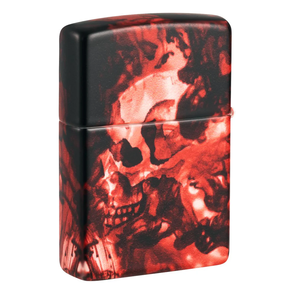 Zippo Lighter: Skull with Red Design, 540 Color - 540 Matte 48772 - Image 2