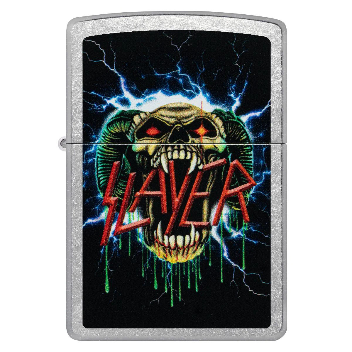 Zippo Lighter: Slayer Design - Street Chrome 47222 - Image 2