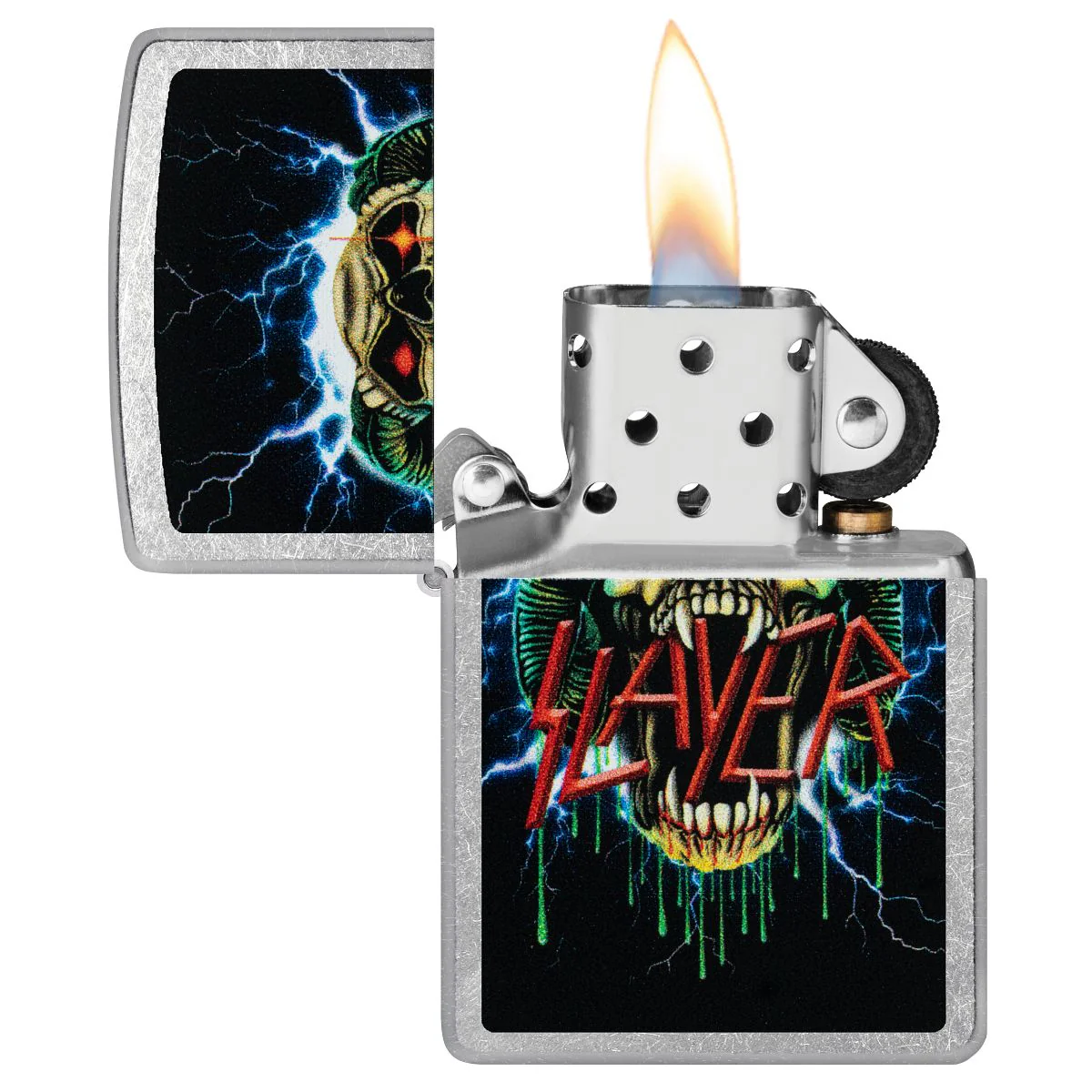 Zippo Lighter: Slayer Design - Street Chrome 47222 - Image 3