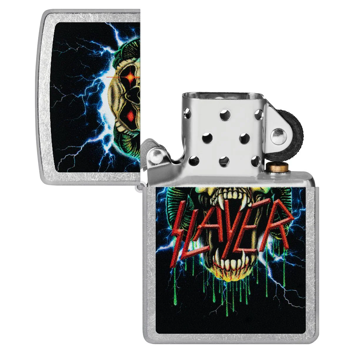 Zippo Lighter: Slayer Design - Street Chrome 47222 - Image 4
