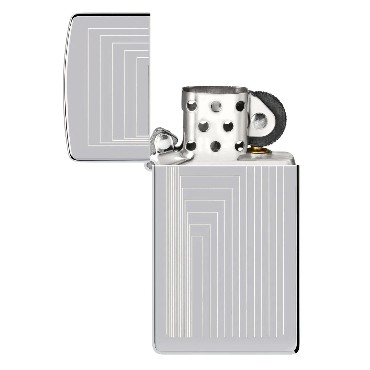 Zippo Lighter: Slim, Engraved Pattern - High Polish Chrome 46706 - Image 4