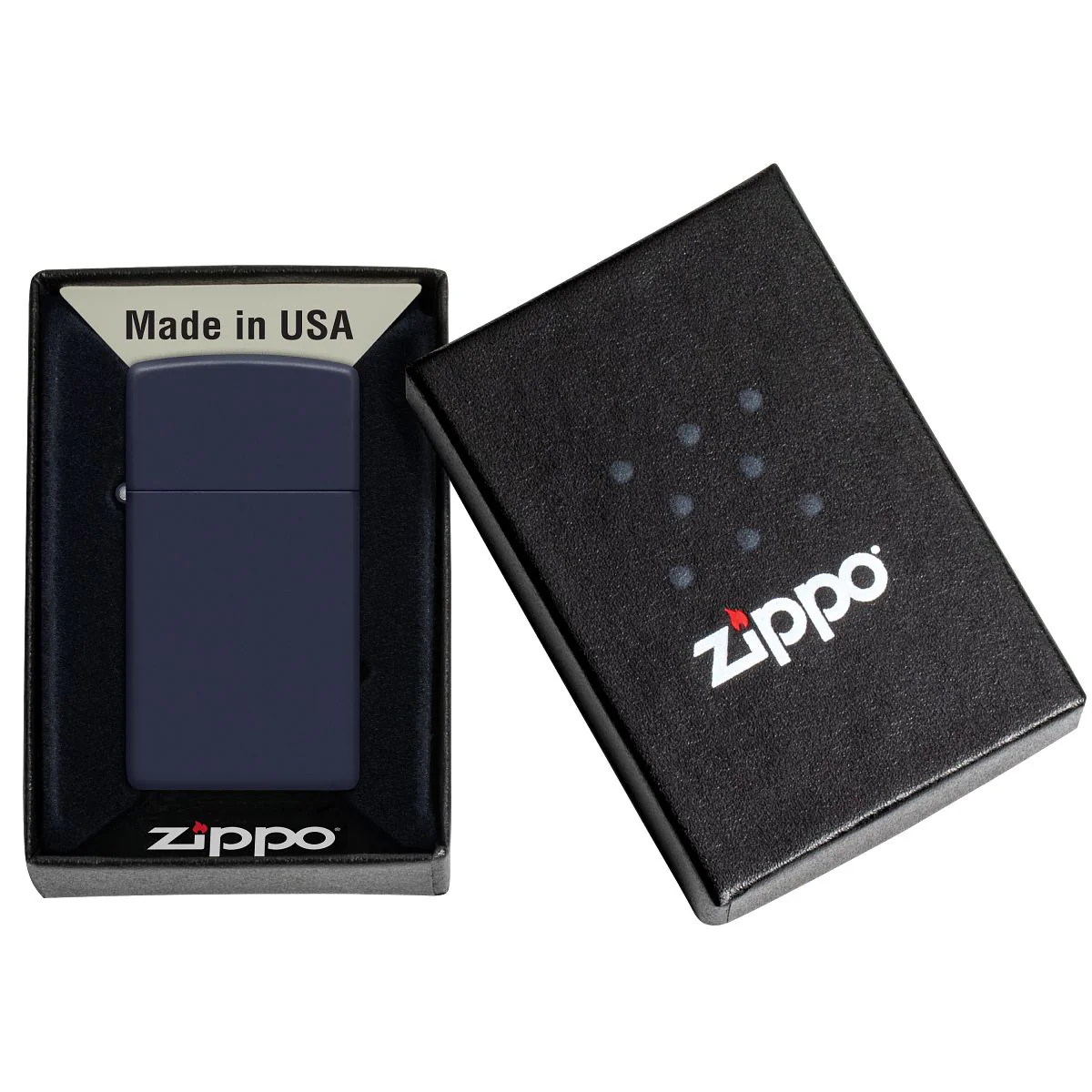 Zippo Lighter: Slim - Navy Blue Matte 1639 - Image 6