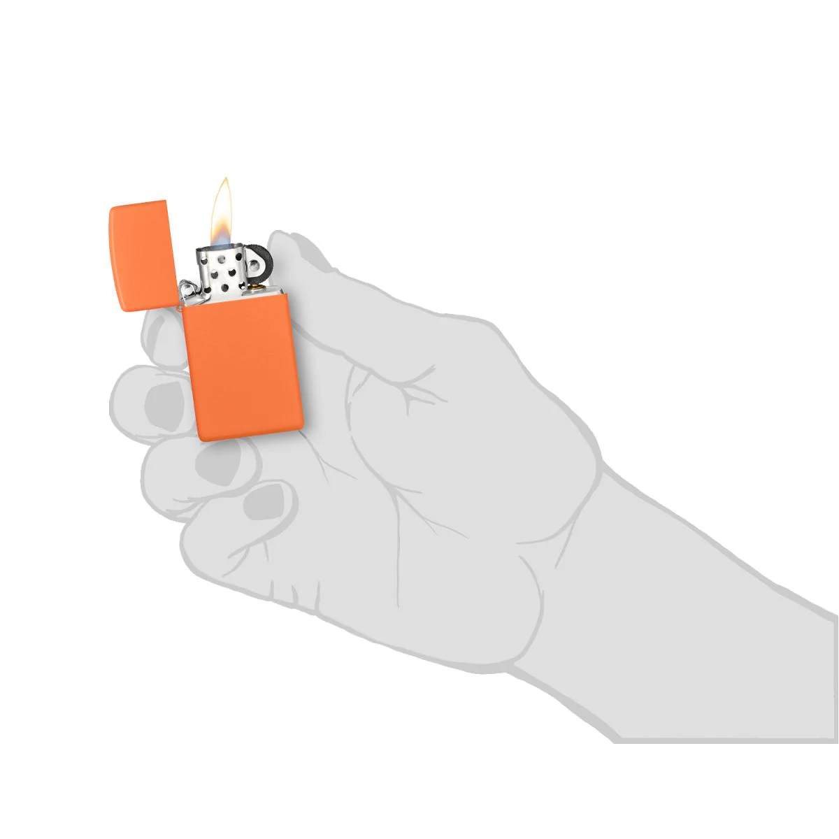 Zippo Lighter: Slim - Orange Matte 1631 - Image 5