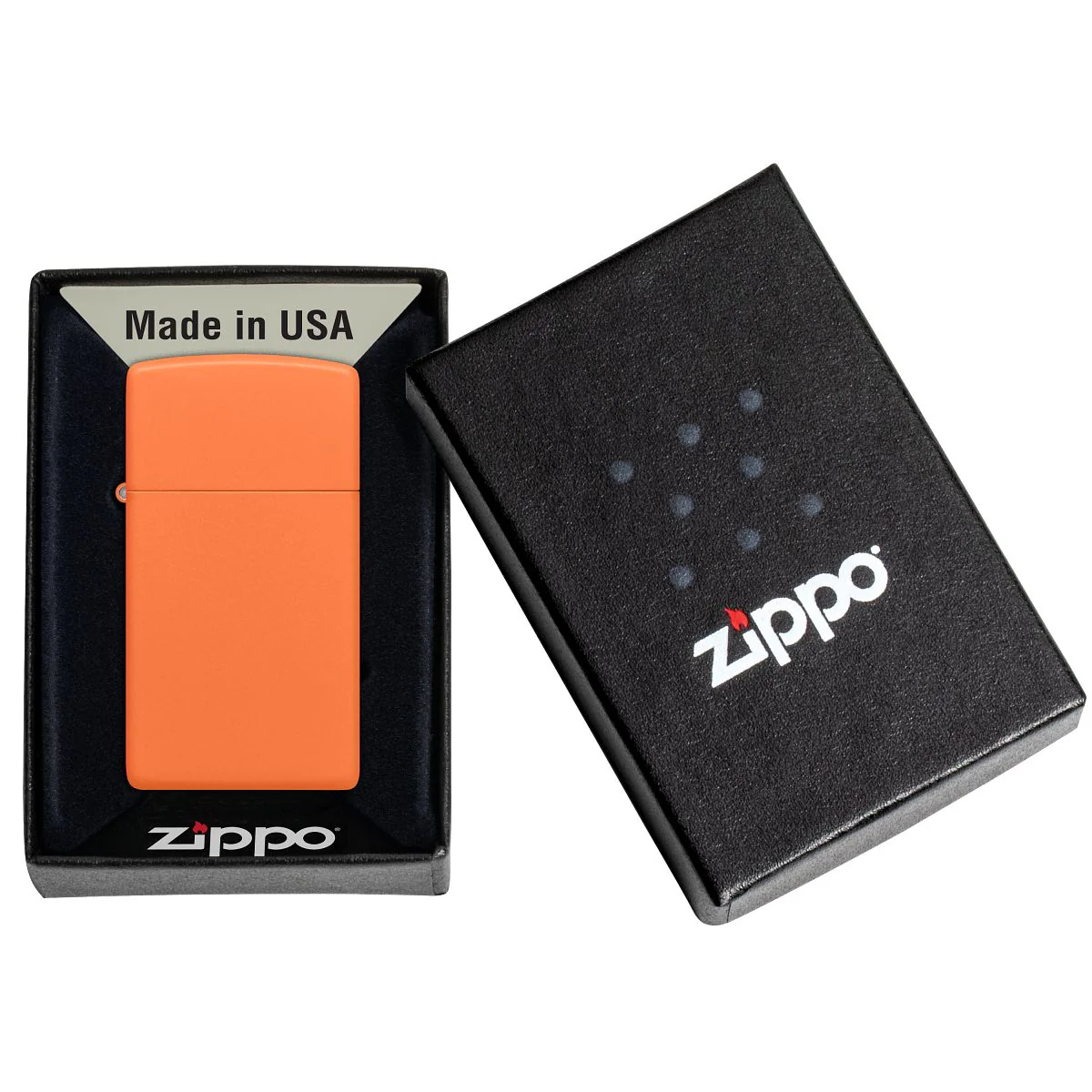 Zippo Lighter: Slim - Orange Matte 1631 - Image 6