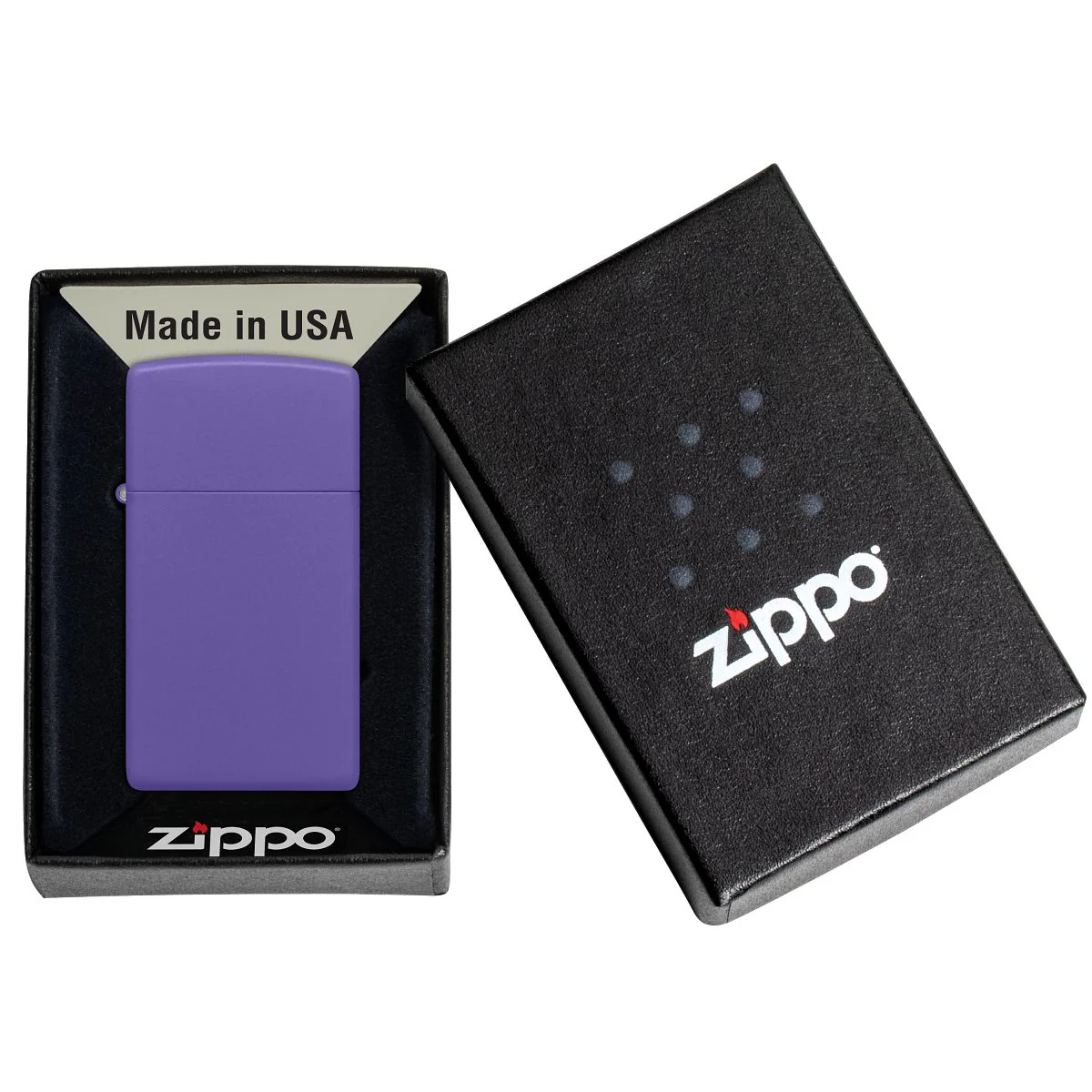 Zippo Lighter: Slim - Purple Matte 1637 - Image 6