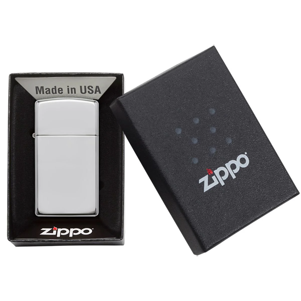 Zippo Lighter: Slim, Solid Sterling Silver - High Polish 1500 - Image 6