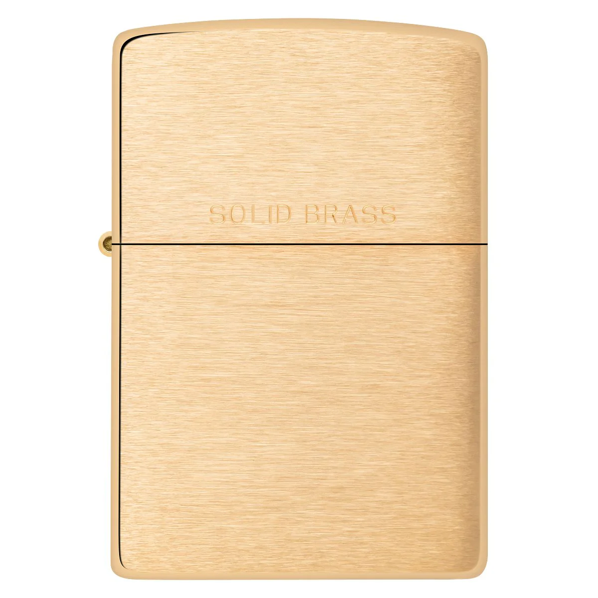 Zippo Lighter: Solid Brass - Brushed Brass 204 - Image 2