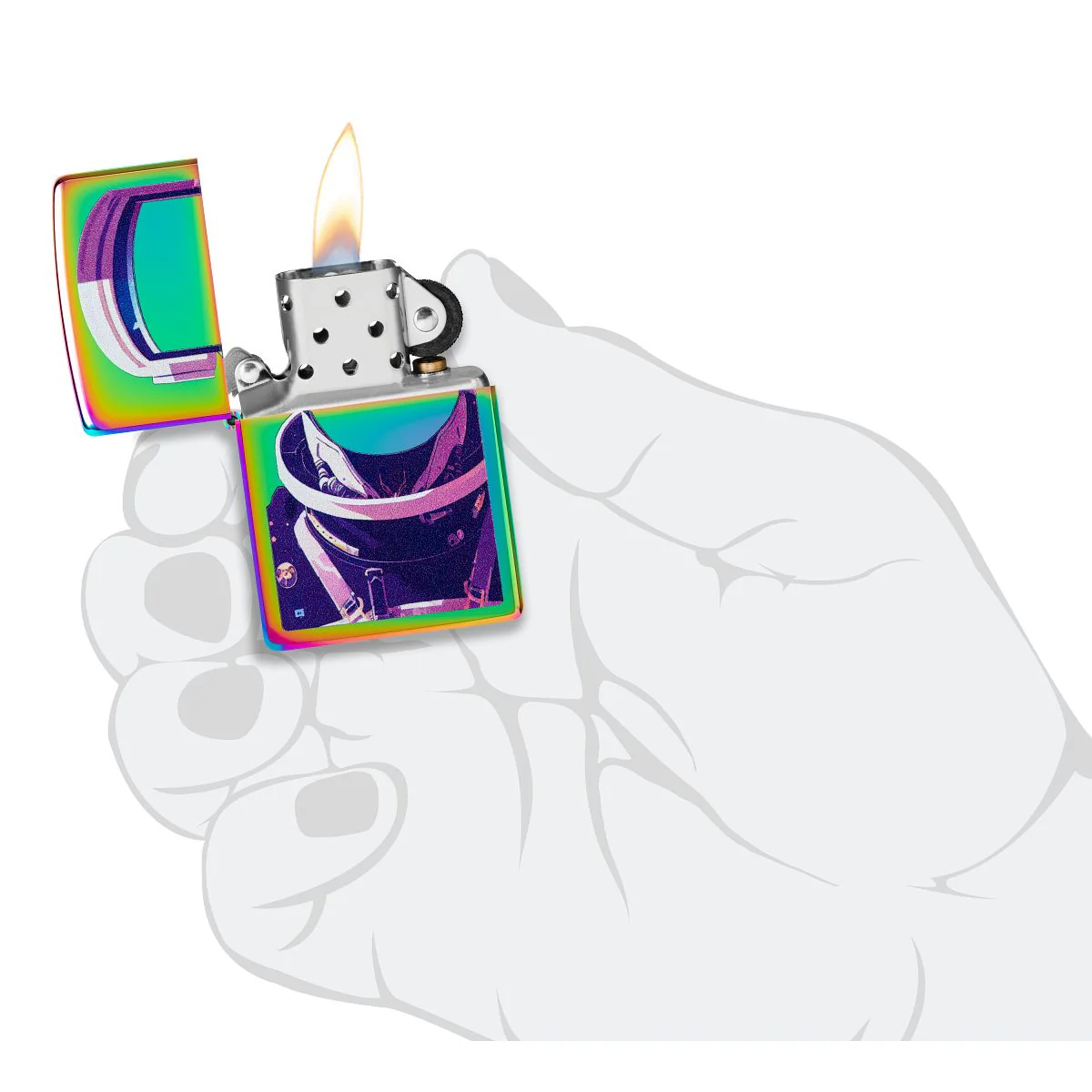 Zippo Lighter: Space, Astronaut - Multi-Color 46071 - Image 5
