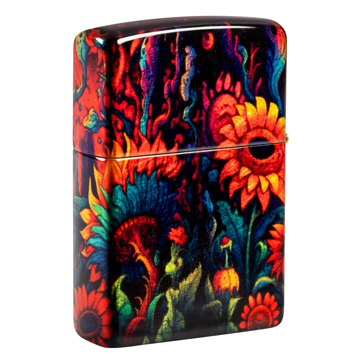 Zippo Lighter: Spooky Sunflower Design - 540 Fusion 46267 - Image 2