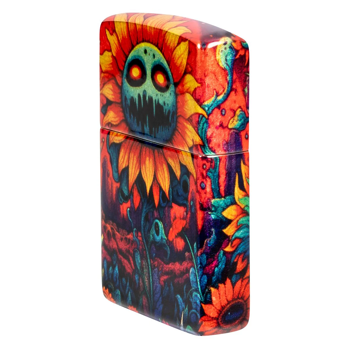 Zippo Lighter: Spooky Sunflower Design - 540 Fusion 46267 - Image 3